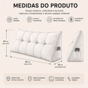 Ver mais imagens de Almofada Cabeceira Mel 90cm Suede Apoio Conforto com Bolso Lateral