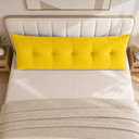 Ver imagem 2 de Almofada Cabeceira Mel 90cm Suede Apoio Conforto com Bolso Lateral