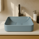 Ver imagem 2 de Cuba para Banheiro Badenza Agata de Sobrepor Quadrada 38x38cm Cinza Black Lead