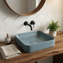 Ver imagem 3 de Cuba para Banheiro Badenza Agata de Sobrepor Quadrada 38x38cm Cinza Black Lead