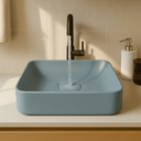 Ver imagem 4 de Cuba para Banheiro Badenza Agata de Sobrepor Quadrada 38x38cm Cinza Black Lead