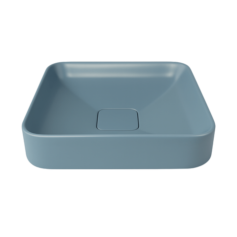 Cuba para Banheiro Badenza Agata de Sobrepor Quadrada 38x38cm Cinza Black Lead