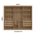 Ver imagem 2 de Guarda Roupa 6 Portas e 6 Gavetas N566 Canela - Kappesberg