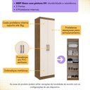 Ver imagem 5 de Guarda-roupas Solteiro 2 Portas Multimóveis Cr35217
