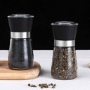 Ver imagem 4 de Kit 12 Moedores de Sal e Pimenta Lyor 170ml Vidro Moinho de Cerâmica e Tampa Plástica Preta