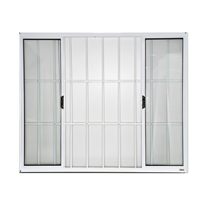 Jlt Vitro 4 Folhas sem Bandeira com Grade C/ Vidro Liso Branco - Economica - 100x100 (0426)
