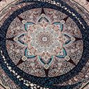 Ver imagem 2 de Tapete Persa Redondo Bege e Azul para Hall de Entrada Escritório e Banheiro - 200x200cm