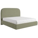 Ver imagem 2 de Cama Casal Flutuante com Cabeceira 140cm Aura W01 Bouclê Oliva - Lyam Decor