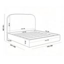 Ver imagem 6 de Cama Casal Flutuante com Cabeceira 140cm Aura W01 Bouclê Oliva - Lyam Decor