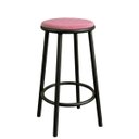 Ver imagem 2 de Banqueta Alta Luxo Aço Banco Luna Suede Luna:rosa