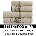 Ver imagem 3 de Jogo de Toalhas Banho e Rosto Bressan Láurea com 4 Peças Karsten
