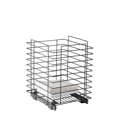 Tulha Deslizante Cesto Grande de Roupa Suja Schmitt 32x45x38:Preto Fosco