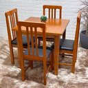 Ver imagem 3 de Conjunto Mesa Paraná 80x80 com 4 Cadeiras Colonial