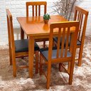 Ver imagem 2 de Conjunto Mesa Paraná 80x80 com 4 Cadeiras Colonial