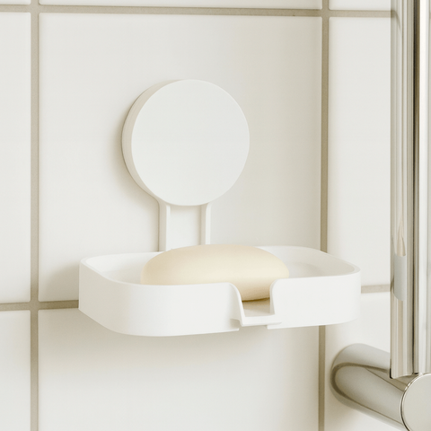 Saboneteira com Adesivo Branco 13,1 X 2,4 X 11 Cm - Astra