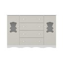 Ver imagem 7 de Cômoda Infantil 125cm 2 Portas com Vidro e 4 Gavetas Doçura Multimóveis Mp4495 Branco/off White