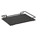 Ver imagem 1 de Bandeja Multiuso Hara Luana Tampo Couríssimo Preto 37x57 Cm:Preta