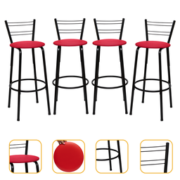 Kit 4 Banquetas para Balcão Bancada Cozinha Bistrô Ilhas Gourmet Bares Banco Flórida Preta - 1