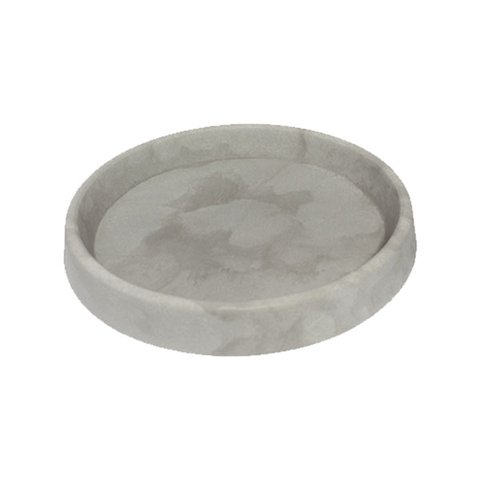 Prato Redondo Linha Tribo Cimento Queimado 30 - 34cm X 4,5cm - Japi