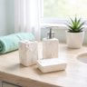 Kit de Banheiro 3 Peças Náutico Branco Conchas em Cerâmica - 1