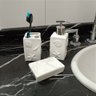 Kit de Banheiro 3 Peças Náutico Branco Conchas em Cerâmica - 2
