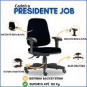 Ver imagem 4 de Cadeira Presidente Job Frisokar Crepe Preto Nr17