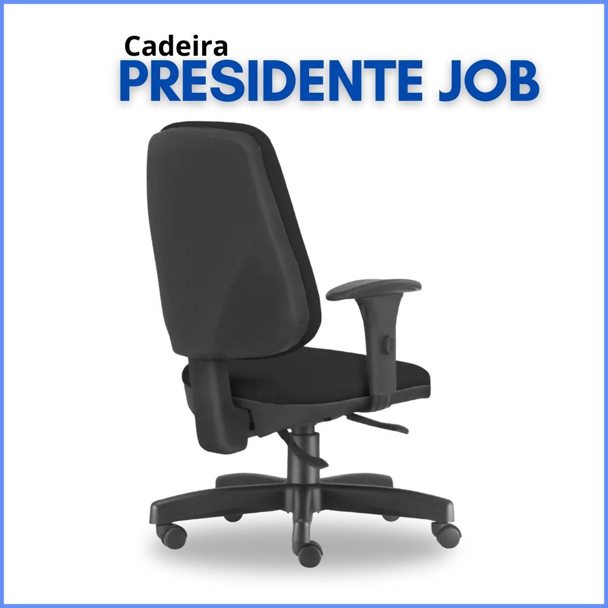 Cadeira Presidente Job Frisokar Crepe Preto Nr17 - 3