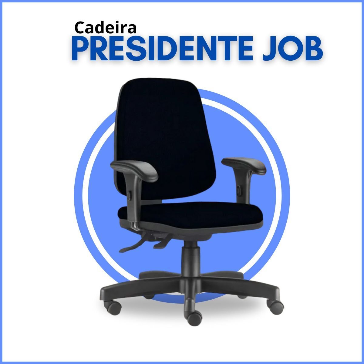 Cadeira Presidente Job Frisokar Crepe Preto Nr17 - 2