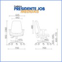 Ver imagem 5 de Cadeira Presidente Job Frisokar Crepe Preto Nr17