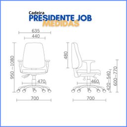 Cadeira Presidente Job Frisokar Crepe Preto Nr17 - 5