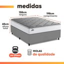 Ver imagem 3 de Cama Box Queen Real Max Force Softgel 158x198x65cm - Suporta até 200 kg por Pessoa Branco / Cinza