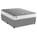 Ver imagem 1 de Cama Box Queen Real Max Force Softgel 158x198x65cm - Suporta até 200 kg por Pessoa Branco / Cinza