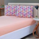 Ver imagem 2 de Jogo de Cama Lençol Sonho Bom Casal em Malha Algodão Salmão 100% Algodão
