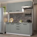 Ver imagem 1 de Armário de Cozinha Compacta 180cm Branco Cinza Agata Madesa 03