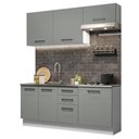 Ver imagem 3 de Armário de Cozinha Compacta 180cm Branco Cinza Agata Madesa 03