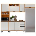 Ver imagem 6 de Armário de Cozinha Cp02 260cm Nala Freijó Uv/off Acetinado Z44 - Mpozenato