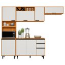 Ver imagem 2 de Armário de Cozinha Cp02 260cm Nala Freijó Uv/off Acetinado Z44 - Mpozenato