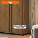 Ver imagem 7 de Guarda-Roupa 6 Portas com 4 Gavetas Internas 1 com Divisória e Maleiro Estrela RV Móveis Carvalho