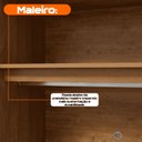 Ver mais imagens de Guarda-Roupa 6 Portas com 4 Gavetas Internas 1 com Divisória e Maleiro Estrela RV Móveis Carvalho