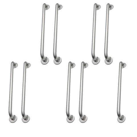 Alça de Apoio Kit 9 Unidades Barra Inox 70cm Acessibilidade Idoso Gestante Banheiro Segurança Anti Q