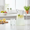 Ver imagem 2 de Jogo Jarra/copos Tampa Acrilico Água Suco Vidro 1,5l/270ml Transparente