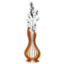 Ver imagem 1 de Vaso de Chão Decorativo Grande Ana Maria Mdf:mdf Cru/60x18cm