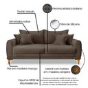 Ver imagem 7 de Sofá Logan 3 Lugares 2,20 Veludo - Lucadi Home