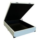 Ver imagem 1 de Cama Box Baú Casal Reforçada Fabricação Própria - Corino Branco