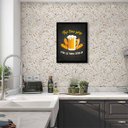 Ver imagem 2 de Quadro Não Tomo Juízo Pois Já Tomo Cerveja 33x24cm - com vidro:Madeira preta
