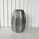 Ver imagem 2 de Vaso Centro de Mesa Cinza Moderno Trabalhado de Cerâmica