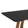 Mesa de Jantar Kiara Retangular Tampo Chanfrado Curvo com Vidro Freijó/Preto Brilho - PR Móveis - 2