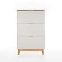 Ver imagem 1 de Sapateira Kaki 3 Portas 86 Cm X 34 Cm Tauari / Off White Suave