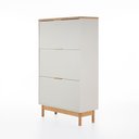 Ver imagem 3 de Sapateira Kaki 3 Portas 86 Cm X 34 Cm Tauari / Off White Suave