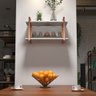 Nicho Branco com Bronze Rosê Duplo Prateleira Industrial Decoração - Sala Quarto Cozinha Escritório - 2